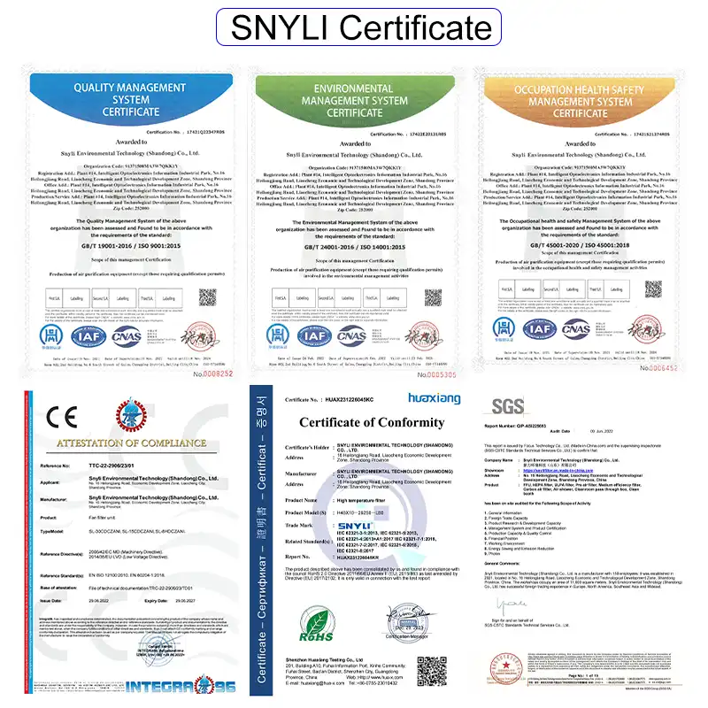 SNYLI Certificates