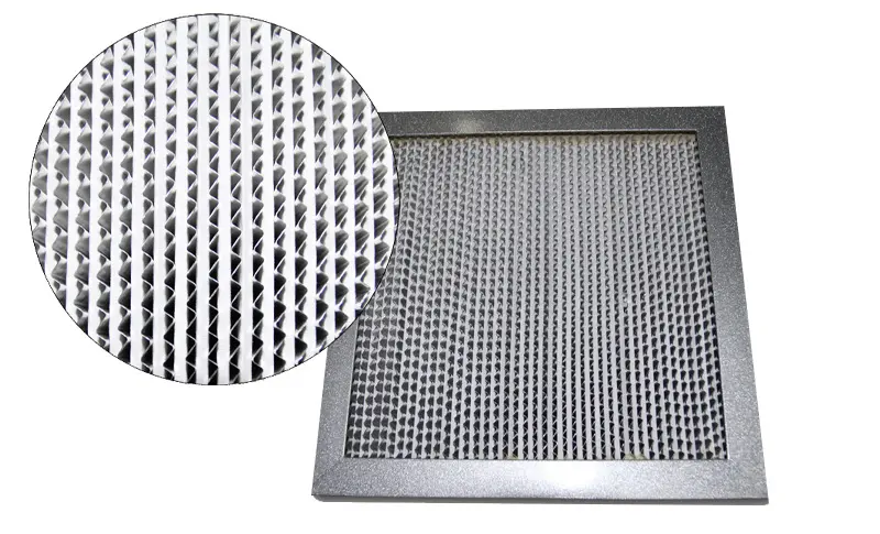 Deep pleated medium efficiency air filter