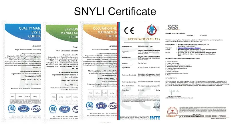 SNYLI Certificates